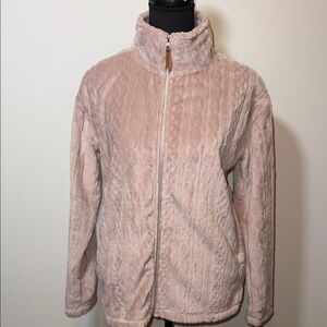 Plush Full-Zip Jacket in Dusty Pink